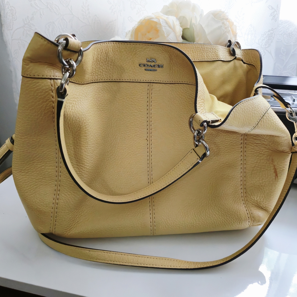 Coach Yellow Leather Shoulder Bag